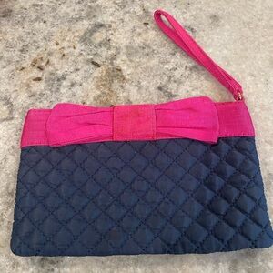 Vineyard Vines Hot Pink & Navy Wristlet